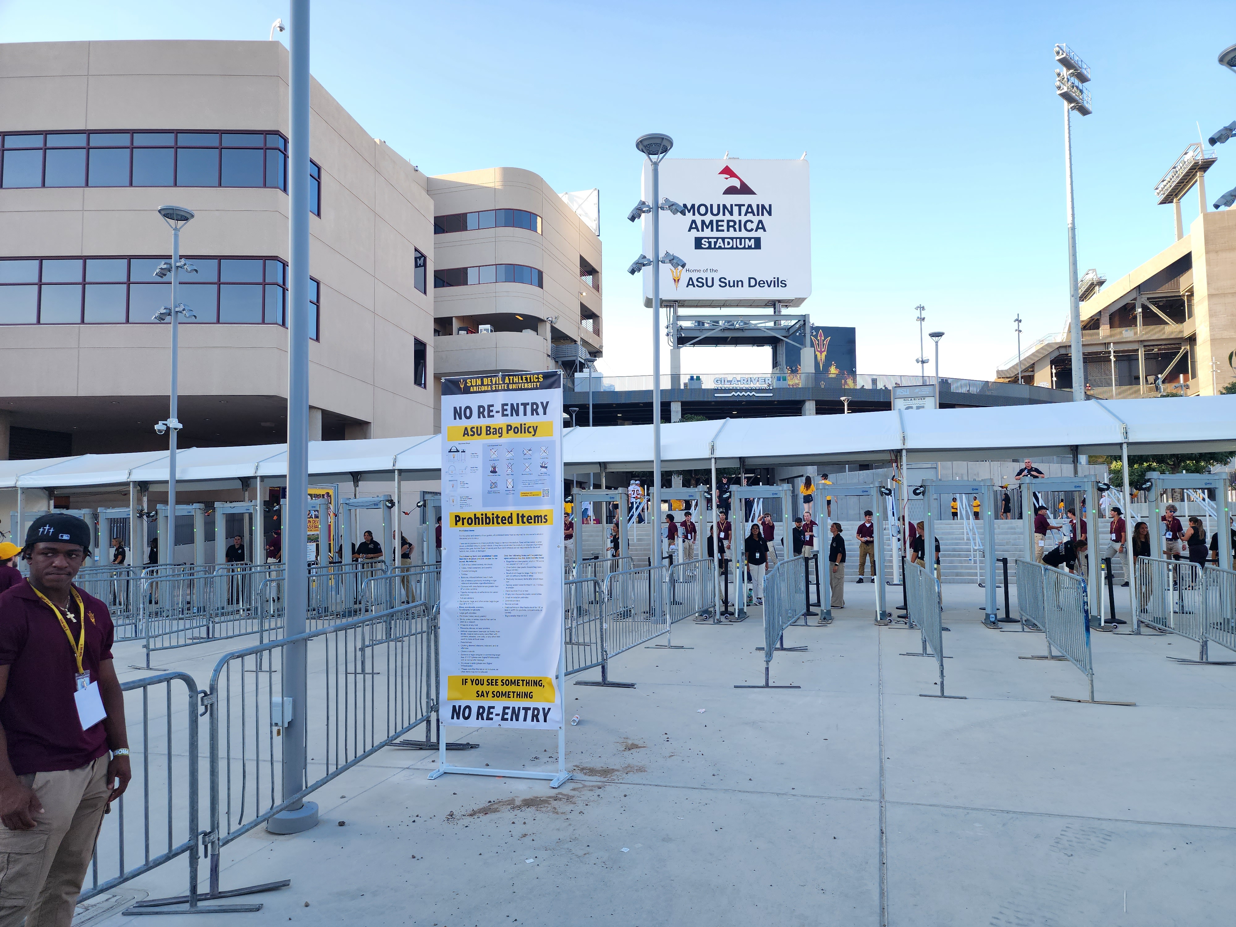 Mountain America Stadium awaits the arrival of guests on gameday