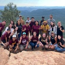 TSA students in group at Mogollon Rim