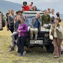 Students on safari in Kenya